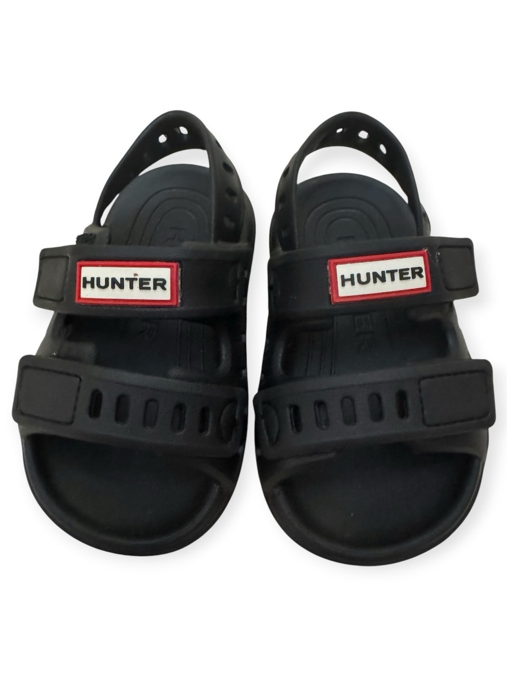 Hunter Dottie Black Slingback Sandals Toddler US 6 Water Friendly